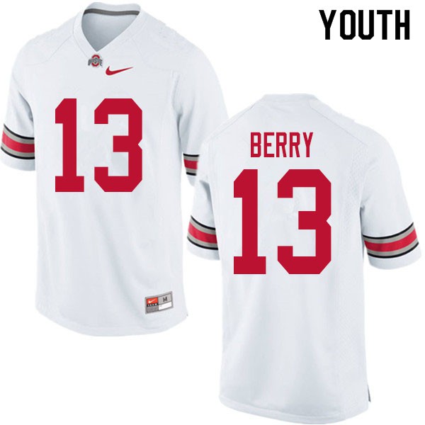 Ohio State Buckeyes #13 Rashod Berry Youth College Jersey White